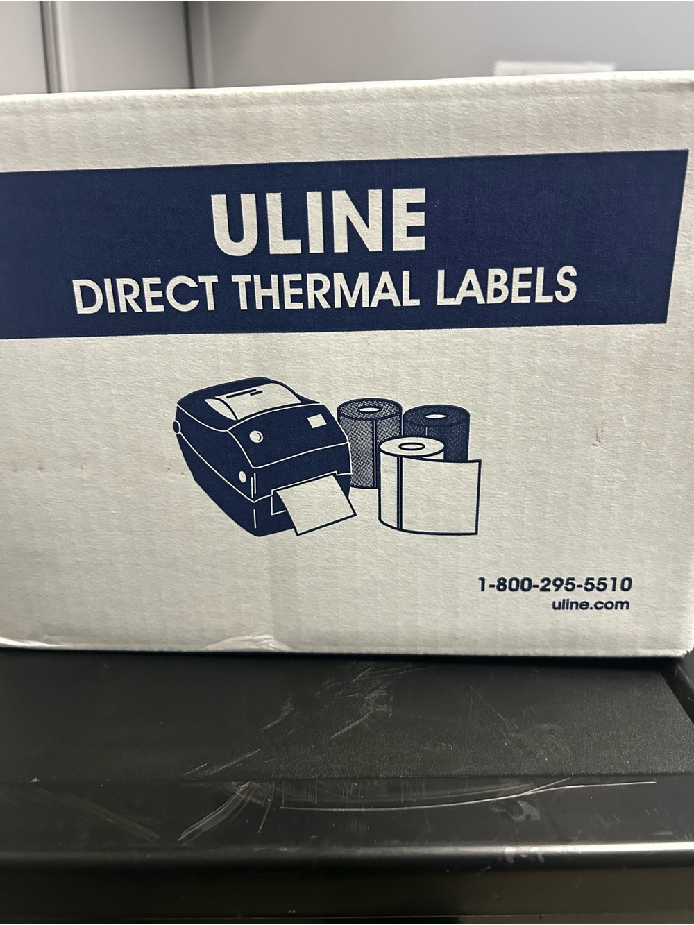 ULINE Direct Thermal Labels - White - 4 in x 6 in (Example)